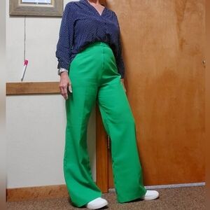 60s/70s High Waisted GREEN pants
